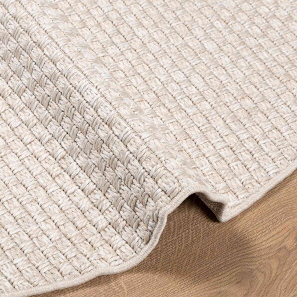 vidaXL Kusové koberce Okrúhly FARO Krémová Ø 200 CM Polyester – Obrázok 4