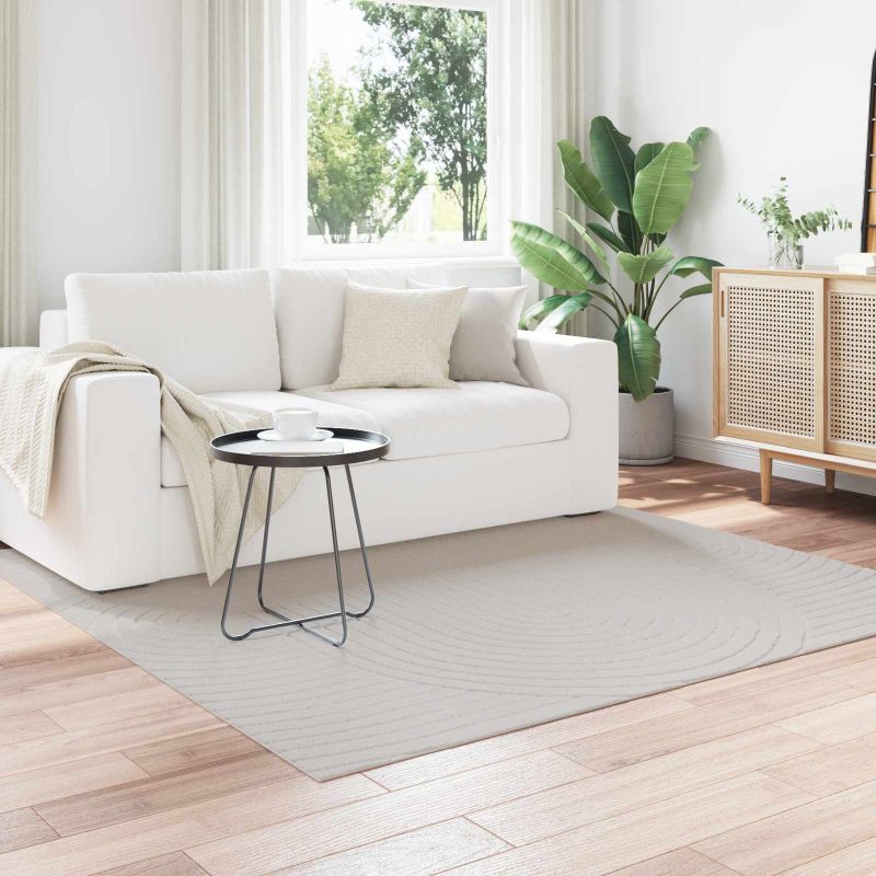 42022578_1.jpg vidaXL Kusové koberce Štvorcový PALMERAS Krémová 200 x 200 cm – Obrázok 1