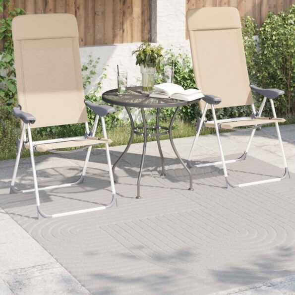 vidaXL Kusové koberce Štvorcový PALMERAS Krémová 200 x 200 cm – Obrázok 3