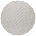 vidaXL Kusové koberce Okrúhly PALMERAS Krémová Ø 160 CM Polyester
