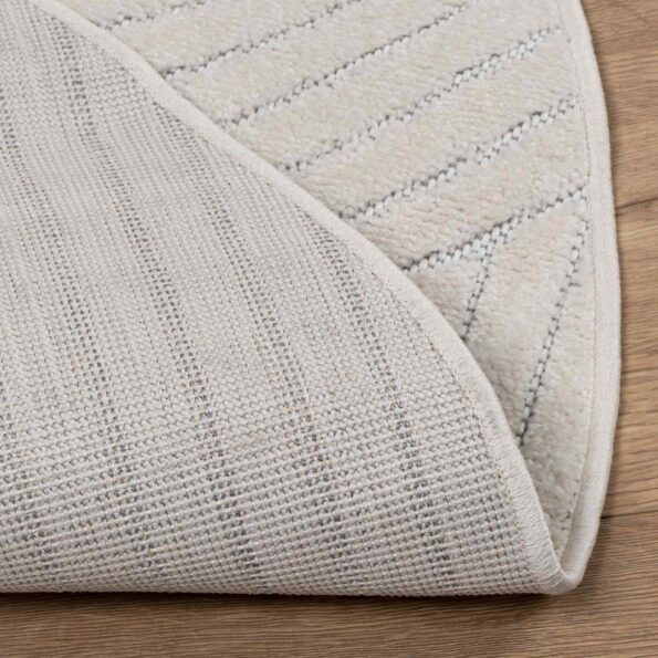 vidaXL Kusové koberce Okrúhly PALMERAS Krémová Ø 200 CM Polyester – Obrázok 2