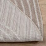 vidaXL Kusové koberce Okrúhly PALMERAS Béžová Ø 200 CM Polyester – Obrázok 4