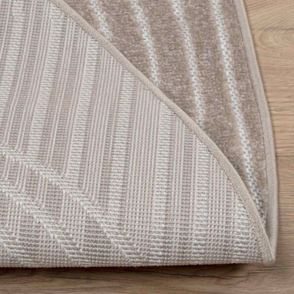 vidaXL Kusové koberce Okrúhly PALMERAS Béžová Ø 200 CM Polyester – Obrázok 4