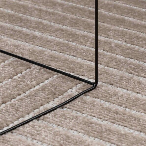 vidaXL Kusové koberce Okrúhly PALMERAS Béžová Ø 200 CM Polyester – Obrázok 5