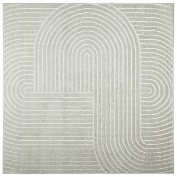 vidaXL Kusové koberce Štvorcový HUARTE Zelená 120 x 120 cm Polyester – Obrázok 2