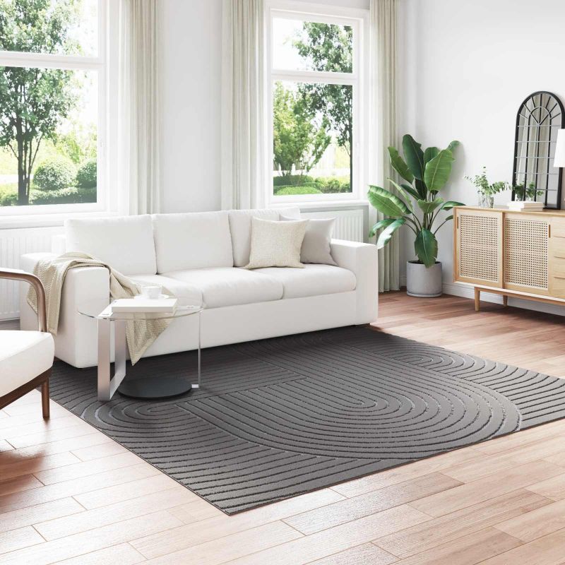 42022618_1.jpg vidaXL Kusové koberce PALMERAS Antracit 240 x 240 cm Polyester – Obrázok 1