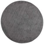 vidaXL Kusové koberce Okrúhly PALMERAS Antracit Ø 120 CM Polyester – Obrázok 2