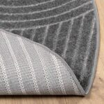 vidaXL Kusové koberce Okrúhly PALMERAS Antracit Ø 160 CM Polyester – Obrázok 4