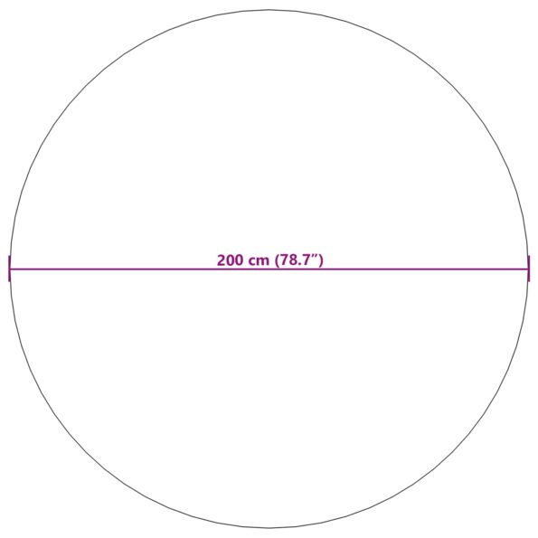 vidaXL Kusové koberce Okrúhly Krémová Ø 200 CM – Obrázok 8