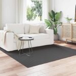 vidaXL Kusové koberce Štvorcový Antracit 200 x 200 cm