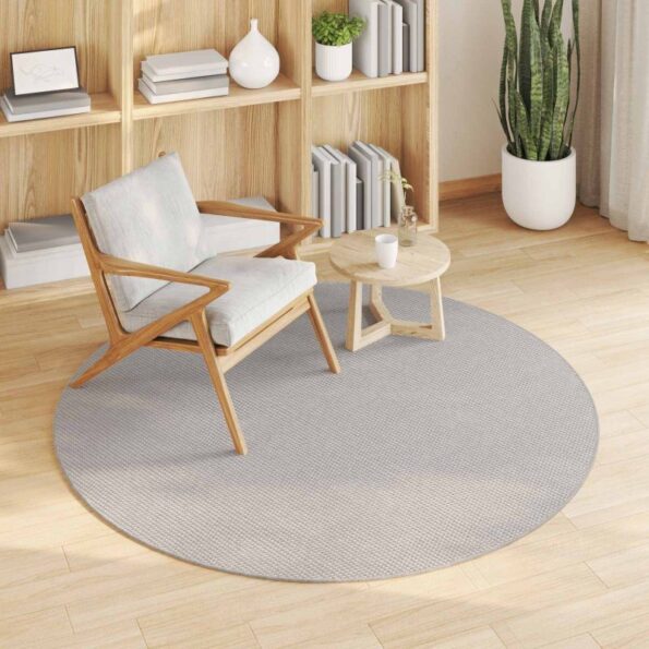 vidaXL Kusové koberce Okrúhly LUGO Krémová Ø 200 CM Polyester – Obrázok 3