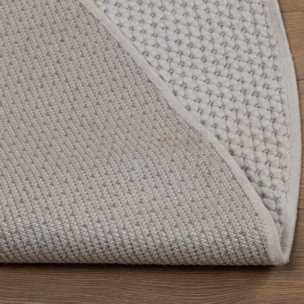 vidaXL Kusové koberce Okrúhly LUGO Krémová Ø 200 CM Polyester – Obrázok 5