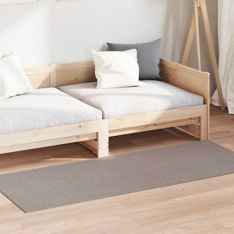 42022687_1.jpg vidaXL Kusové koberce Obdĺžnikový LUGO Sivohnedá 80 x 150 cm Polyester – Obrázok 1