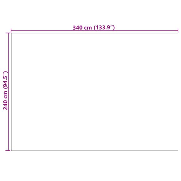 vidaXL Kusové koberce Obdĺžnikový LUGO Sivohnedá 240 x 340 cm – Obrázok 8