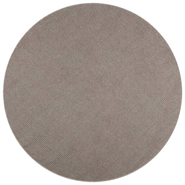 vidaXL Kusové koberce Okrúhly LUGO Sivohnedá Ø 120 CM Polyester – Obrázok 2