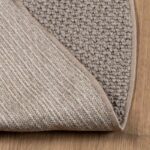 vidaXL Kusové koberce Okrúhly LUGO Sivohnedá Ø 120 CM Polyester – Obrázok 4