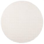 vidaXL Kusové koberce Okrúhly SIROLO Krémová Ø 200 CM Polyester – Obrázok 2