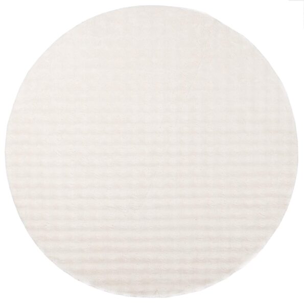 vidaXL Kusové koberce Okrúhly SIROLO Krémová Ø 200 CM Polyester – Obrázok 2
