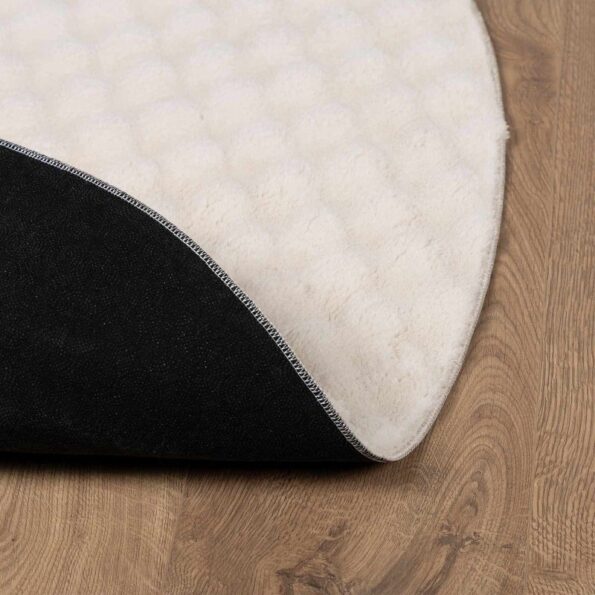 vidaXL Kusové koberce Okrúhly SIROLO Béžová Ø 160 CM Polyester – Obrázok 4