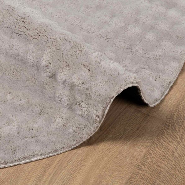 vidaXL Kusové koberce Okrúhly SIROLO Piesková Ø 120 CM Polyester – Obrázok 5