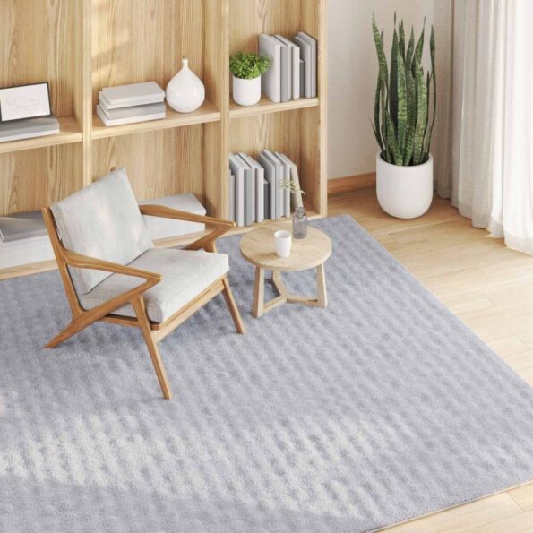 vidaXL Kusové koberce Štvorcový SIROLO Biely 120 x 120 cm Polyester – Obrázok 3