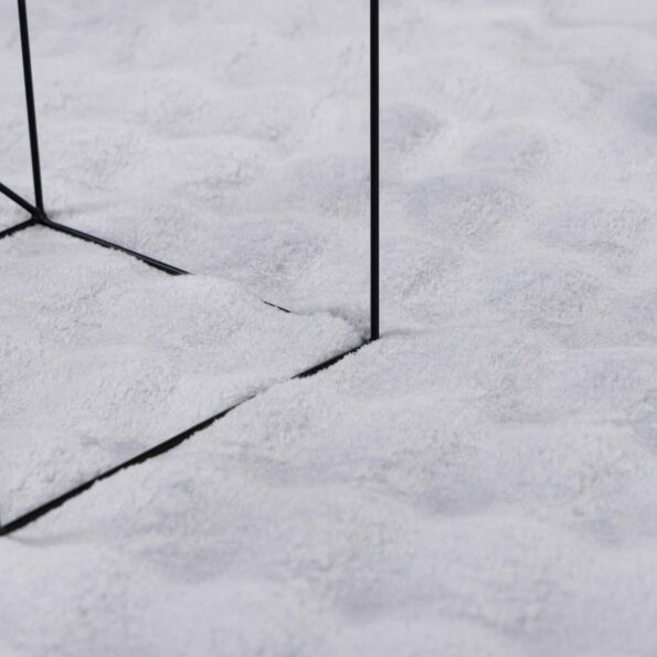 vidaXL Kusové koberce Štvorcový SIROLO Biely 200 x 200 cm Polyester – Obrázok 6