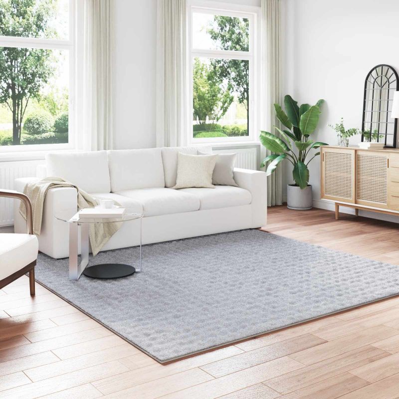 42022774_1.jpg vidaXL Kusové koberce Štvorcový SIROLO Biely 240 x 240 cm Polyester – Obrázok 1
