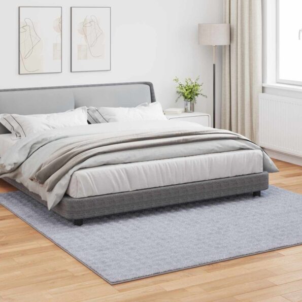 vidaXL Kusové koberce Štvorcový SIROLO Biely 240 x 240 cm Polyester – Obrázok 3