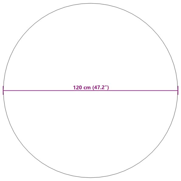vidaXL Kusové koberce Okrúhly Sivá Ø 120 CM – Obrázok 8