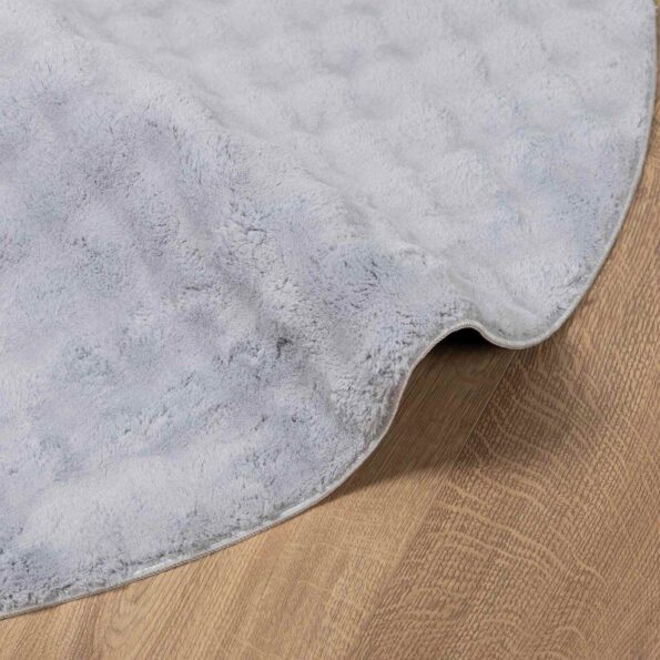 vidaXL Kusové koberce Okrúhly SIROLO Biely Ø 160 CM Polyester – Obrázok 5