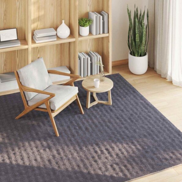 vidaXL Kusové koberce Štvorcový SIROLO Antracit 120 x 120 cm Polyester – Obrázok 3