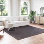 vidaXL Kusové koberce Štvorcový Antracit 240 x 240 cm