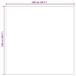 vidaXL Kusové koberce Štvorcový Antracit 240 x 240 cm – Obrázok 8