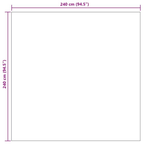 vidaXL Kusové koberce Štvorcový Antracit 240 x 240 cm – Obrázok 8