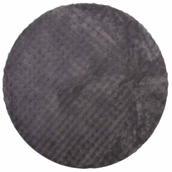 vidaXL Kusové koberce Okrúhly SIROLO Antracit Ø 120 CM Polyester – Obrázok 2