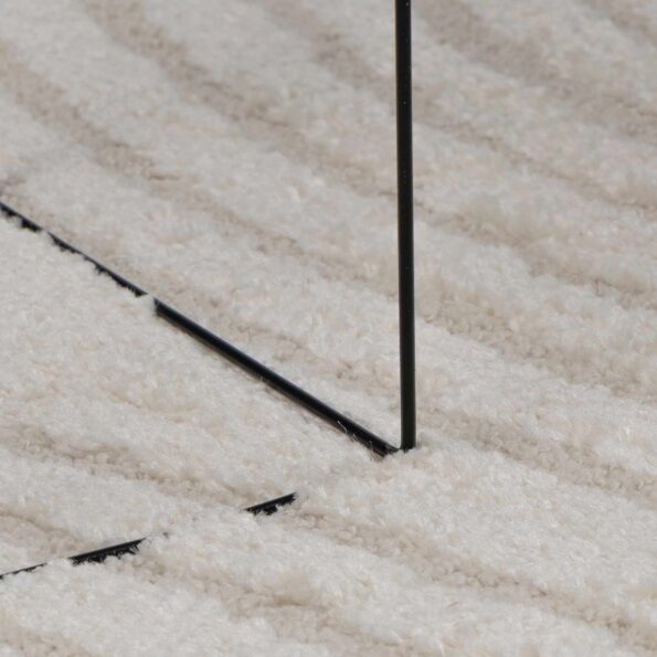 vidaXL Kusové koberce Štvorcový GALATI Krémová 200 x 200 cm Polyester – Obrázok 6