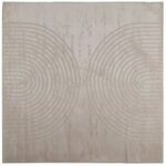 vidaXL Kusové koberce Štvorcový GALATI Béžová 120 x 120 cm Polyester – Obrázok 2