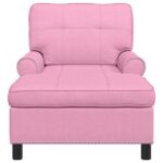 vidaXL Ležadlo s vankúšom Ružová 91 x 157 x 91 cm látka – Obrázok 4