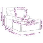 vidaXL Pufa s sukňou s vankúšom Tmavozelená 91 x 157 x 91 cm látka – Obrázok 11