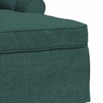 vidaXL Pufa s sukňou s vankúšom Tmavozelená 91 x 157 x 91 cm látka – Obrázok 7