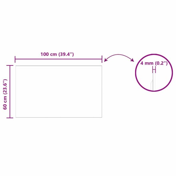 vidaXL Nástenné zrkadlo 100 x 60 cm tvrdené sklo – Obrázok 8