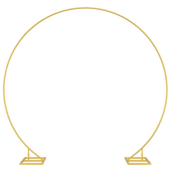 vidaXL Svadobný oblúk Zlatá 220 x 45 x 200 cm Oceľ – Obrázok 2