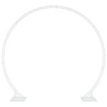 vidaXL Svadobný oblúk Biela 220 x 45 x 200 cm Oceľ – Obrázok 2