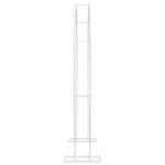 vidaXL Svadobný oblúk Biela 220 x 45 x 200 cm Oceľ – Obrázok 6