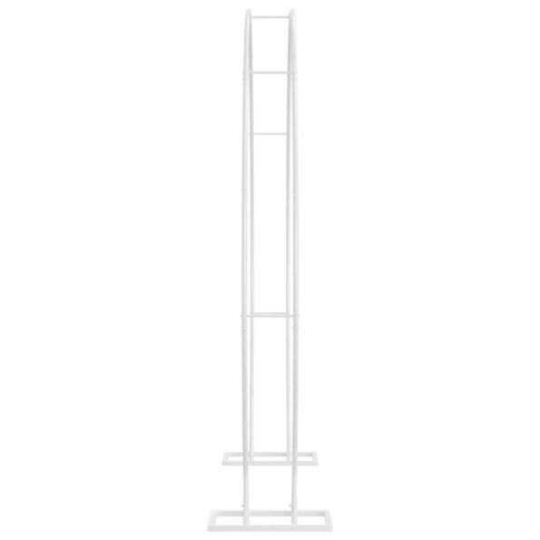 vidaXL Svadobný oblúk Biela 220 x 45 x 200 cm Oceľ – Obrázok 6