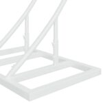 vidaXL Svadobný oblúk Biela 220 x 45 x 200 cm Oceľ – Obrázok 7