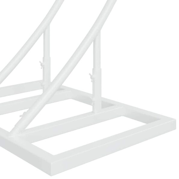 vidaXL Svadobný oblúk Biela 220 x 45 x 200 cm Oceľ – Obrázok 7