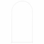 vidaXL Svadobný oblúk Biela 100 x 39 x 200 cm Oceľ – Obrázok 2