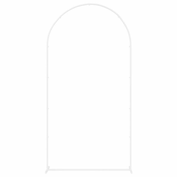 vidaXL Svadobný oblúk Biela 100 x 39 x 200 cm Oceľ – Obrázok 2