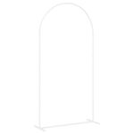vidaXL Svadobný oblúk Biela 100 x 39 x 200 cm Oceľ – Obrázok 5